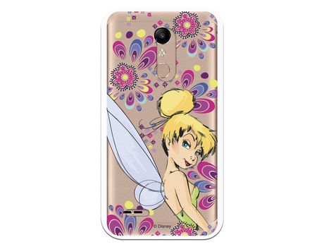 Funda Oficial Disney Campanilla Flores Transparente para LG K11 - Peter Pan