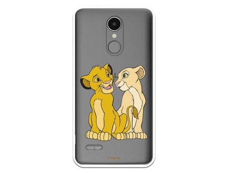 Funda Oficial Disney Simba y Nala transparente para LG K9 2018 - El Rey León