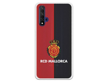 Funda para Huawei Honor 20 del Mallorca RCD Mallorca Diagonales Transparente - Licencia Oficial RCD Mallorca