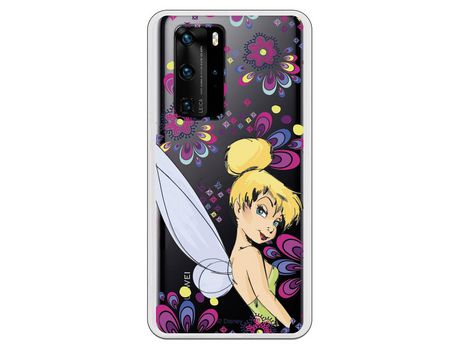 Funda para Huawei P40 Oficial de Disney Campanilla Flores - Peter Pan