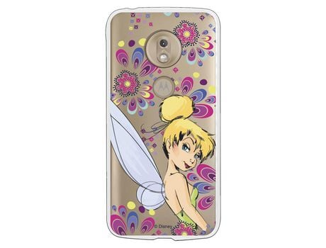 Funda Oficial Disney Campanilla Flores Transparente para Motorola Moto G7 Play - Peter Pan