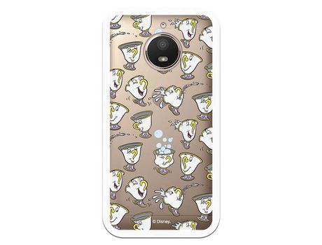 Funda Oficial Disney Chip Potts Siluetas Transparente para Motorola Moto E4 Plus