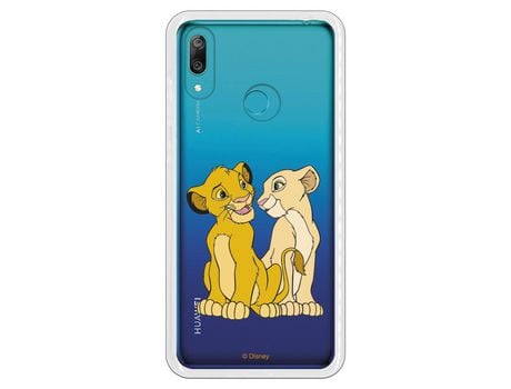 Funda Oficial Disney Simba y Nala transparente para Huawei Y7 2019 - El Rey León