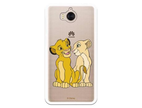 Funda Oficial Disney Simba y Nala transparente para Huawei Y6 2017 - El Rey León