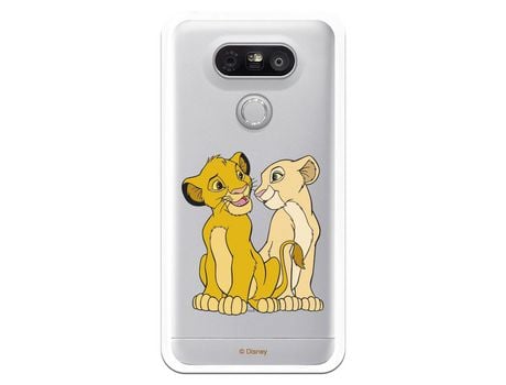 Funda Oficial Disney Simba y Nala transparente para LG G5 - El Rey León