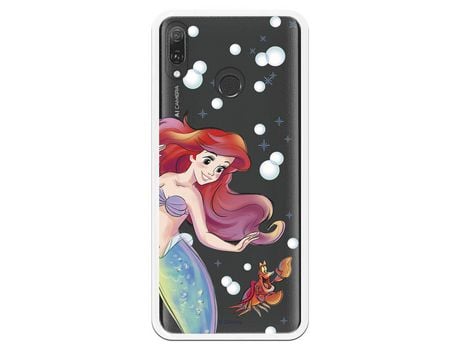 Funda Oficial Disney Sirenita y Sebastian Transparente para Huawei Y9 2019 - La Sirenita