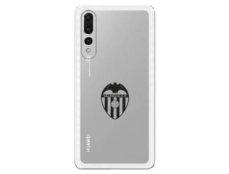 Funda Oficial Valencia Escudo transparente Negro para Huawei P30