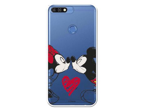 Funda para Huawei Honor 7C Oficial de Disney Mickey y Minnie Beso - Clásicos Disney