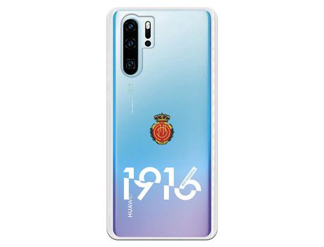 Funda para Huawei P30 Pro del Mallorca RCD Mallorca 1916 Transparente - Licencia Oficial RCD Mallorca