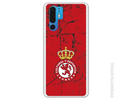 Funda Oficial Cultural y Deportiva Leonesa Escudo rojo textura para Huawei P30 Pro