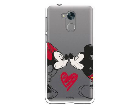 Funda para Huawei P9 Lite Smart Oficial de Disney Mickey y Minnie Beso - Clásicos Disney