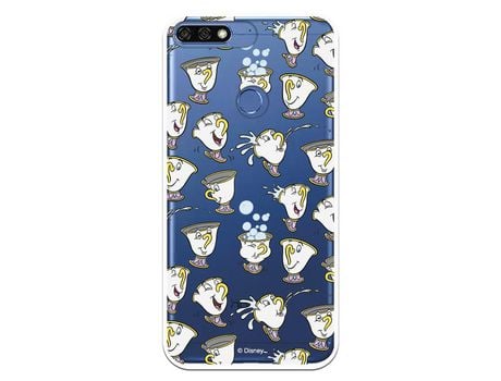 Funda Oficial Disney Chip Potts Siluetas Transparente para Huawei Y7 2018