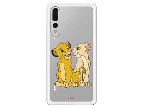 Funda Oficial Disney Simba y Nala transparente para Huawei P30 - El Rey León