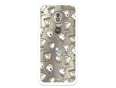 Funda Oficial Disney Chip Potts Siluetas Transparente para Motorola Moto E5