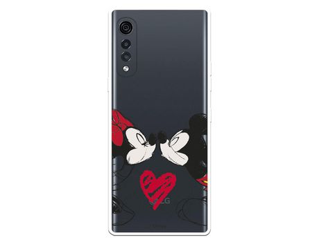 Funda para LG Velvet 5G Oficial de Disney Mickey y Minnie Beso - Clásicos Disney