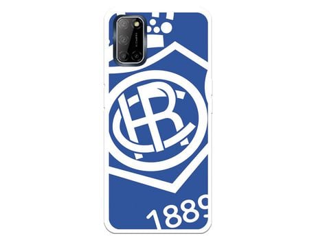 Funda para Oppo A72 del Recre Escudo Fondo azul - Licencia Oficial Real Club Recreativo de Huelva