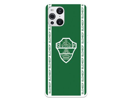 Funda para Oppo Find X3 Pro del Elche CF Escudo Fondo Verde - Licencia Oficial Elche CF