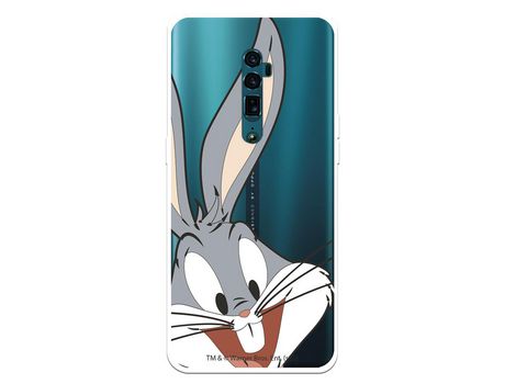 Funda para Oppo Reno 10X Zoom Oficial de Warner Bros Bugs Bunny Silueta Transparente - Looney Tunes