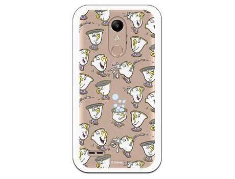 Funda Oficial Disney Chip Potts Siluetas Transparente para LG K11