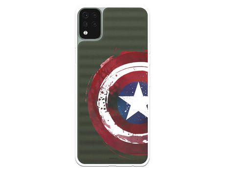 Funda para LG K42 Oficial de Marvel Capitan America Escudo Transparente - Marvel