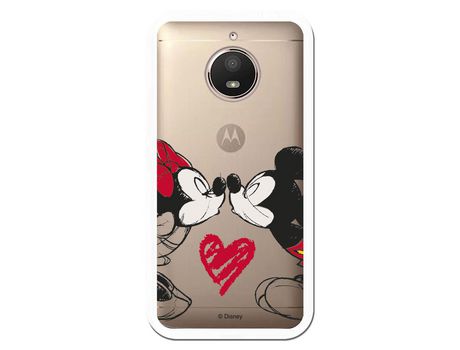 Funda para Motorola Moto E4 Plus Oficial de Disney Mickey y Minnie Beso - Clásicos Disney