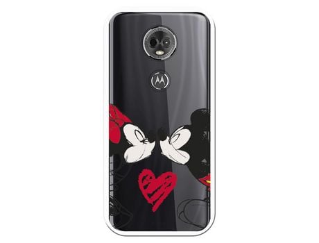 Funda para Motorola Moto E5 Plus Oficial de Disney Mickey y Minnie Beso - Clásicos Disney