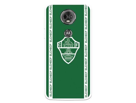 Funda para Motorola Moto E5 Plus del Elche CF Escudo Fondo Verde - Licencia Oficial Elche CF