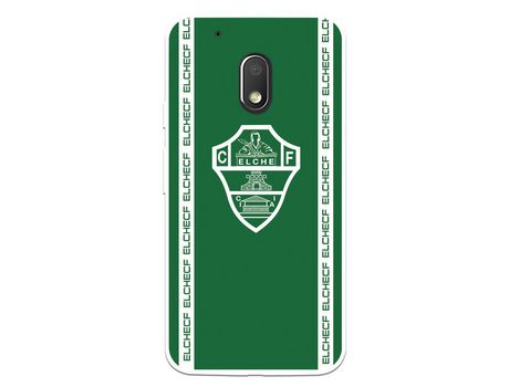 Funda para Motorola Moto G4 Play del Elche CF Escudo Fondo Verde - Licencia Oficial Elche CF