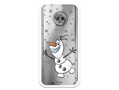 Funda para Motorola Moto G6 Oficial de Disney Olaf Transparente - Frozen