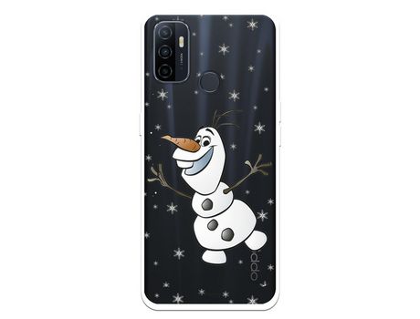 Funda para Oppo A32 Oficial de Disney Olaf Transparente - Frozen