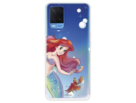 Funda para Oppo A54 4G Oficial de Disney Ariel y Sebastián Burbujas - La Sirenita