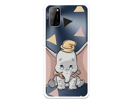 Funda para Oppo A52 Oficial de Disney Dumbo Silueta Transparente - Dumbo