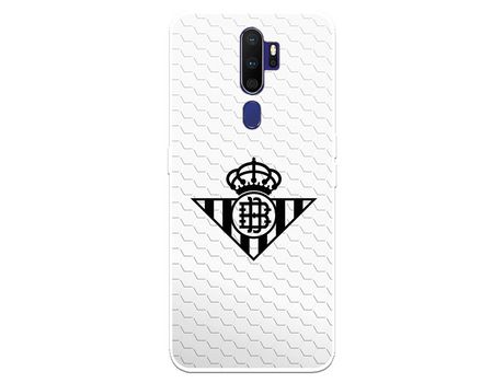 Funda para Oppo A9 2020 del Betis Escudo Negro Fondo Red - Licencia Oficial