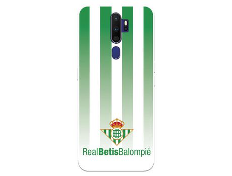 Funda para Oppo A9 2020 del Betis Fondo Rayas Verdiblancas - Licencia Oficial