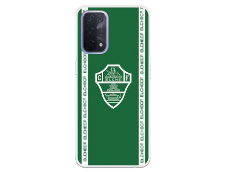 Funda para Oppo A54 5G del Elche CF Escudo Fondo Verde - Licencia Oficial Elche CF