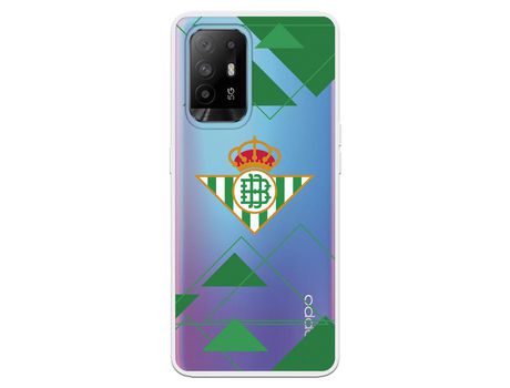 Funda para Oppo A94 5G del Betis Escudo Fondo transparente - Licencia Oficial