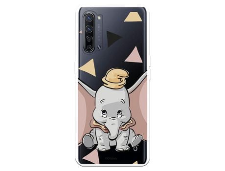 Funda para Oppo Find X2 Neo Oficial de Disney Dumbo Silueta Transparente - Dumbo