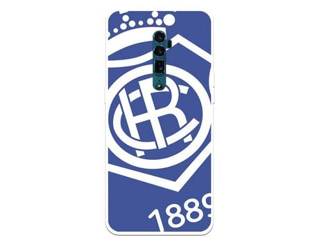 Funda para Oppo Reno 10x Zoom del Recre Escudo Fondo azul - Licencia Oficial Real Club Recreativo de Huelva