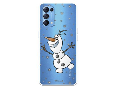 Funda para Oppo Find X3 Lite Oficial de Disney Olaf Transparente - Frozen