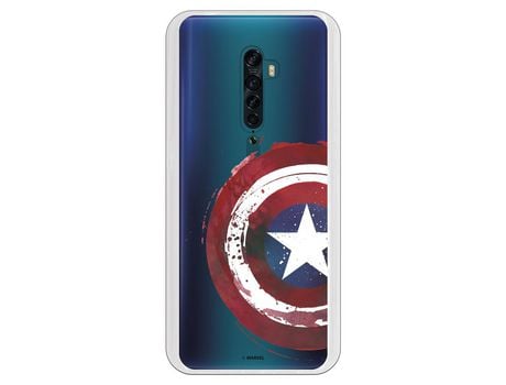 Funda para Oppo Reno2 Oficial de Marvel Capitan America Escudo Transparente - Marvel