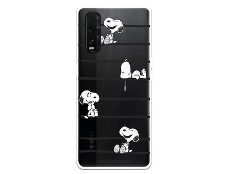 Funda para Oppo Find X2 Oficial de Peanuts Snoopy rayas - Snoopy