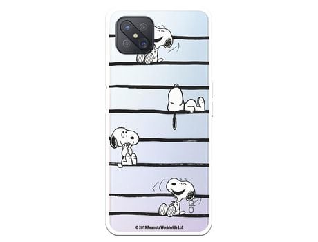 Funda para Oppo Reno 4Z Oficial de Peanuts Snoopy rayas - Snoopy