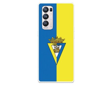 Funda para Oppo Find X3 Neo del Cádiz Escudo Fondo Bicolor - Licencia Oficial