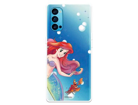 Funda para Oppo Reno 4 Oficial de Disney Ariel y Sebastián Burbujas - La Sirenita