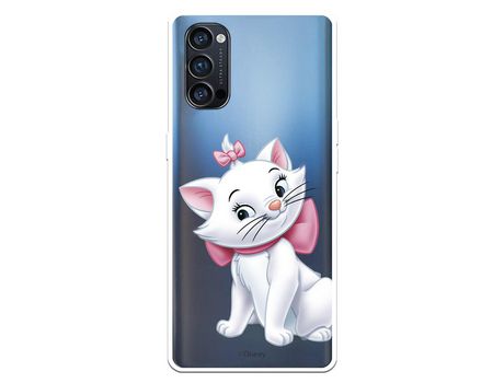 Funda para Oppo Reno 4 Pro Oficial de Disney Marie Silueta - Los Aristogatos