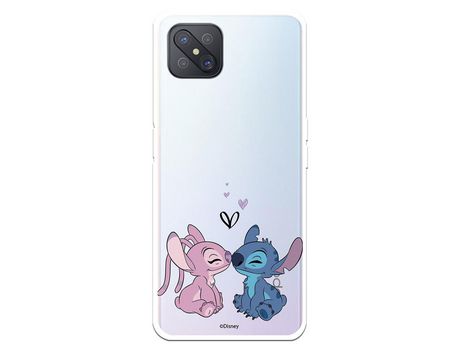 Funda para Oppo Reno 4Z Oficial de Disney Angel & Stitch Beso - Lilo & Stitch