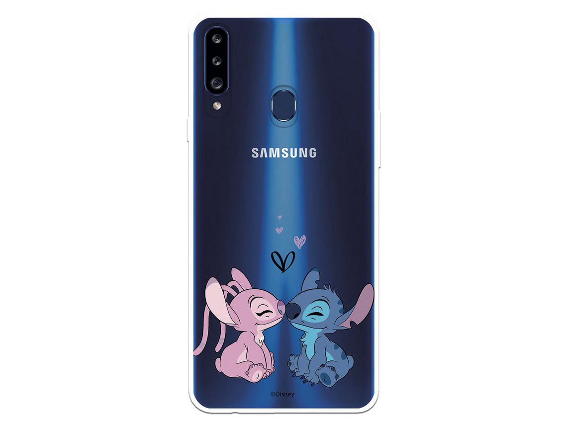 Funda para iPhone 8 Plus Oficial de Disney Angel & Stitch Beso