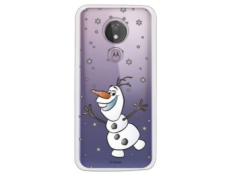 Funda para Motorola Moto G7 Power Oficial de Disney Olaf Transparente - Frozen