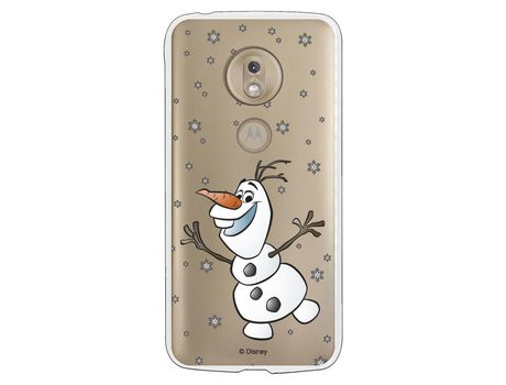 Funda para Motorola Moto G7 Play Oficial de Disney Olaf Transparente - Frozen