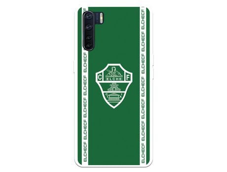 Funda para Oppo A91 del Elche CF Escudo Fondo Verde - Licencia Oficial Elche CF